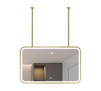 LED Mirror, Rectangular Ceiling-Mounted, Anti-Fog Bathroom Vanity with Adjustable Brightness for Living Room and Entrance Hall