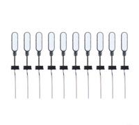 LED Model Railway Lights Lattice Mast 28mm for N Gauge Track Platform Layout with Resistors 3V Metal Lamp 10 Pack(Black)