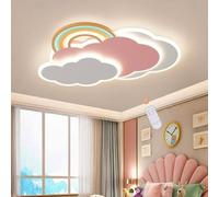 LED Modern Ceiling Lamp Creative Clouds Ceiling Light Dimmable Children's Lamp With Remote Control Metal Chandelier Boys And Girls Bedroom Children's Room Dining Room Living Room Rainbow Deco Lights