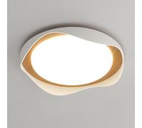 Led Modern Ceiling Light, Children's Room Ceiling Light, Simple Wave Ceiling Light, Bedroom Light, Study Lamps and Lanterns,White,40Cm/White/40Cm