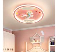LED Modern Ceiling Light Unicorn Ceiling Lamp Pink Creative Children's Lamp Girls Bedroom Lamp 56W Dimmable Flush Mount Children's Room Nursery Baby Room Living Room Dining Room Interior Lighting,50cm