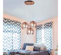 LED Modern Chandelier Lamp, Creative Personality Watermelon Rose Gold Chandelier Postmodern Light Luxury Simple Chandelier Pendant Light Adjustable Bedroom Kitchen Island Living Room Three-Light Decor