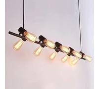 LED Modern Chandelier Lamp, Industrial V intage Pendant Light Antique Copper Metal Ceiling Light, Compatible with Dining Room/Kitchen/Restaurant/Cafe/Bar Lighting, 10 Lights LED Screw Port Suspens