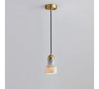 LED Modern Chandelier Lamp Modern Minimalist Marble Chandelier Fashion All Copper Single Head Pendent Lamp