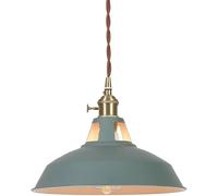 LED Modern Chandelier Lamp, Style Wrought Iron, Base, Colored Single Head Pendant, Ceiling Light, Luxury(Green)