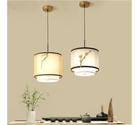 LED Modern Chaner Lamp, Oriental Chinese Style Pendant Lights E27 Retro Cloth Lantern Hanging Light Fixtures Classical Lamps with Bulb Indoor Lighting,Pendant Lights