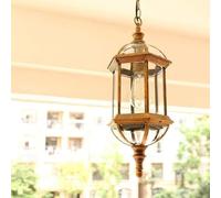 LED Modern Chaner Lamp Victorian Outdoor High Light Glass Ceiling Pendant Light Aluminum Patio Exterior Waterproof Hanging Lamp Rustic Landscape Adjustable Droplight, Luxury