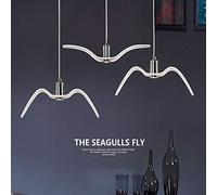 LED Modern Creative Chandelier Seagull Pendant Light Children's Room Light White Hanging Light Adjustable Height Metal Resin Pendant Lamp Clothing Store Bar Counter Studio Staircase Art Hanging Lamp,S