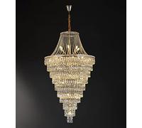 Led Modern Lamp Luxury Spiral Hanging Light Fixture Home Decoration Cristal Ball Lustre Indoor (Emitting Color : Warm Size : D80cmH200cm) (Warm D100cmH300cm)