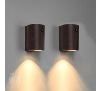 LED Modern Magnetic Wall Light with 120° Motion Sensor USB Rechargeable 2400mAh Wall Sconce 3000K Warm Indoor Geometric Design for Stairs Hallway Living Room