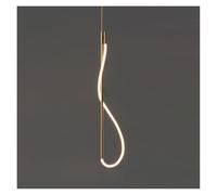 LED Modern Music Notes Black Gold Dimmable Hanging Lamps for Ceiling Lustre Pendant Light Suspension Chandelier for Living Room(90cm C,White_Neutral)