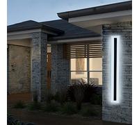 LED Modern Wall Light for Porch, Anti Rust Fixture, Rectangular Black Sconce with Elegant Frosted White Acrylic