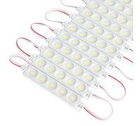 LED Module DC12V White 6500K Injection 5 LED Module 1.2 W Waterproof Decorative Back Light for Letter Sign Advertising Signs with Tape Adhesive Backside (200PCS Pack)