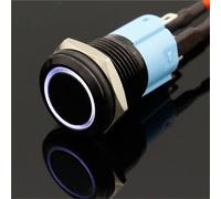 LED Momentary 16mm Metal Push Button Switch 3V 5V 12V 24V 48V 110V 220V 1Pcs(Orange,24V)