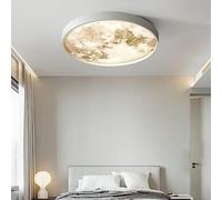 LED Moon Ceiling Light Ultra-Thin Round Ceiling Lamp Simulation Moon Chandelier Entrance Hallway Ceiling Light for Bedroom, Living Room, Boys Girls Bedroom,