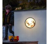 LED Moon Wall Lamps Kids Lamp Dimmable with Remote Control 18W Round Indoor Wall Light Nursery Bedside Lamp Moon Light Baby Night Light Deco Wall Lighting Modern Bedroom Lamp Hallway Ceiling Light