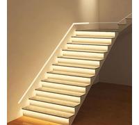 LED Motion-Sensing Stair Light for Stairs & Bus Steps - Wireless Intelligent Step Lamp (6000K White Light,Level 10-15 Step Lights (Full Set))