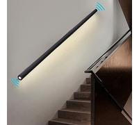 LED Motion Sensor il Light for Indoor Stairs Sturdy Safety Illumination Matte Black Left Size 43" (110cm) - Enhance Safety & Visibility