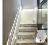Led Motion Sensor Light Wall Mount, Aluminium Handrails with LED Light Strip, Hands-Free Luminous Railings for Decks Corridor Garage Loft