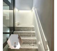 Led Motion Sensor Light Wall Mount, Aluminium Handrails with LED Light Strip, Hands-Free Luminous Railings for Decks Corridor Garage Loft
