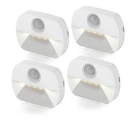 LED Motion Sensor Lights Indoors, 4000K Natural White Stick-On Night Light, Auto Motion Sensor Night Light for Stair, Toilet, Hallway, Closet, Kitchen, Children's Room (4 Pack 4000K Natural White)