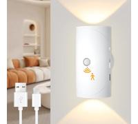 LED Motion Sensor Night Light Dimmable, Stick-On Battery Powered Wall Lights, AUTO/ON/Off Indoor Wall Lamp, Portable Smart Cupboard Light for Bedroom, Living Room, Bathroom, Hallway, Stair, Toddler