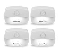 LED Motion Sensor Night Light, Sensor Lights Indoors, Stick-On Baby Night Light by Battery Powered, Stair Lights Motion Sensor, Automatic ON/Off LED for Hallway, Closet, Kitchen, Children's Room