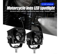 LED Motorcycle Auxiliary Headlight Spotlights White Yellow Fog Light | White and yellow dual beam, high lumen output, clear night vision, safe riding, universal fitment
