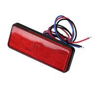 Led Motorcycle Brake Light, 12V Rear Fog Light Motorbike Running Stop Brake License Plate Tail Light Rectangle Reflector Tail Brake Light