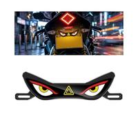 Led Motorcycle Devils Eyes Tail Light, High Brightness Demon Eye WarningLight With Muti Lightings Mode, ABS Motorcycle Rear License Plate Animated Cool Ambient Light Easy Mount Night Decoration (Red)
