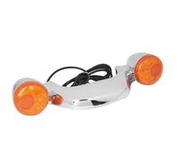 LED Motorcycle Rear Turn Brake Light Bar Compatible With Touring Street Road Models From 2010 To 2020 Suitable For Road King Models From 2017 To 2020(Chrome Amber)