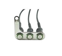 LED Motorcycle Switch ON-OFF Push 3 ButtonsHandlebar Adjustable Mount Switches Button For Headlight Horn Turn Signal Motorcycle Handlebar Left Start Switch(Green-Right)