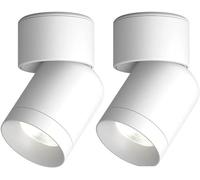LED Mounted Spotlight 2 Pack, Adjustable Ceiling Spot Light 360°+90° Rotation