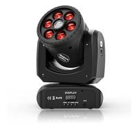 LED Moving Head DJ Lights 60W with 8 Gobos and 8 Colors - RGBW Stage Lights featuring Honeycomb, Beam, Zoom, Strobe, and Wash Effects, DMX 512 & Sound Activated Control