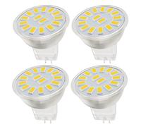 LED MR11 Light Bulb, 5W AC/DC10-30V, 50w Halogen Replacement, Non-Dimmable, 500lm, MR11 Spotlight for Landscape Recessed Track Lighting,4pcs (Color : Warm White 3000K)