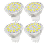 LED MR11 Light Bulb, 5W AC/DC10-30V, 50w Halogen Replacement, Non-Dimmable, 500lm, MR11 Spotlight for Landscape Recessed Track Lighting,4pcs (Color : Cool White 6000K)