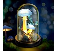 LED Mushroom Decor Mushroom Decor Bedroom Cute Mushroom Gift Mushroom Lamp Mushroom LED Night Light in Glass Dome Birthday Gifts for Women Girls Kids Bedroom Valentine's Day Holiday Gifts