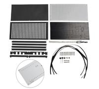 LED Music Audio Spectrum Indicator VU Meter with 12 Display Modes and 7 Color Effects, USB Powered, for Voice or 3.5mm Audio Control, 384 RGB LEDs, 5V