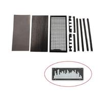 LED Music Spectrum Analyzer for Audio Signal Display, 32 Bit Stereo VU Meter with FFT Real-Time Frequency Analysis, USB Powered 5W Output, 8 Lighting Effects & Brightness Adjustment, for DC