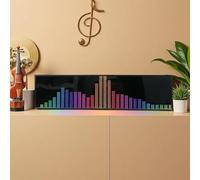 LED Music Spectrum Display Analyzer, Professional Music Rhythm Spectrum Display, Voice Control + Line Control, 36 Display Styles, 16 Colors, 4 Frequency Ranges, for Car, Studio