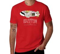 Led Music Zeppelin 1968 Band T-Shirt for Men, Black Vintage Rock Tee, Classic Concert Merch, Cotton Music Apparel Red-Style 3XL