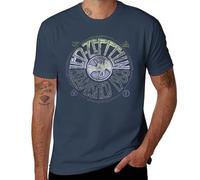 Led Music Zeppelin 1968 Established T-Shirt for Men, Classic Short Sleeve Band Tee, Vintage Rock Concert Shirt, Cotton Music Merch Navy-Style M