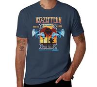 Led Music Zeppelin June 22, 1977 Concert Retro T-Shirt - Vintage Rock Band Tour Tee for Men and Women Navy-Style XL