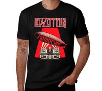 Led Music Zeppelin Mothership Tour Symbol Unisex T-Shirt, Vintage Band Graphic Tee, Classic Rock Concert Merch,Cotton Music Merch Black-Style M