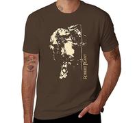 Led Music Zeppelin Robert Rock Plant Retro T-Shirt - Vintage Rock Band Tee for Men and Women, Classic Music Merch Dark Coffee-Style S