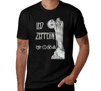 Led Music Zeppelin - Stairway|to|Heaven Retro T-Shirt - Vintage 70s Rock Band Graphic Tee for Men and Women Black-Style 3XL