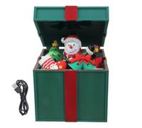 LED Musical Gift Boxes For Christmas Songs Playbacks Shatterproofs PC Materials Two Power Option Home Party Decoration Christmas Music Boxes With LED Light