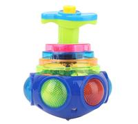 LED Musical Spinniing Top - Flashing Light Gyroscope Toy, Kids Party Favor Spinner | Color Changing Light Effects Sound Activation Playtime Toy Set for Birthday Celebration Events