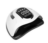 LED Nail Lamp For Manicure 280W Dryer Machine UV Drying For Curing Gel Polish With Motion Sensing LCD Display(X10 White)