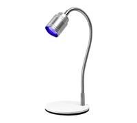 LED Nail Lamp with Foot Pedal Flexible 360° for Extensions 3D Tip Designs Robust Base and USB Port Ideal for Professional Curing of Gel Polishes (Silver, One Size)